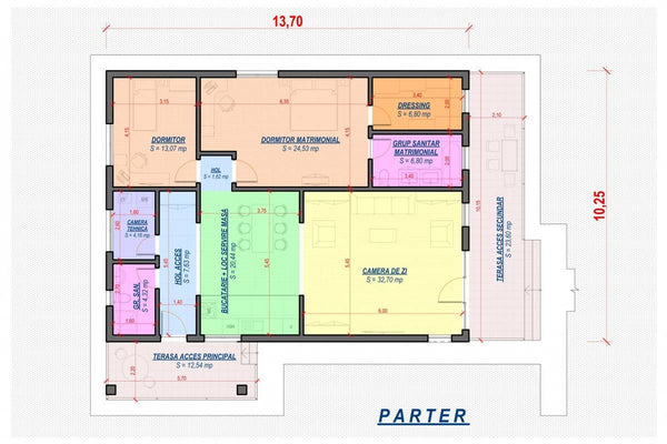 Single Story Steel Frame House With 2 Bedrooms Model 174-012 - house floor plan