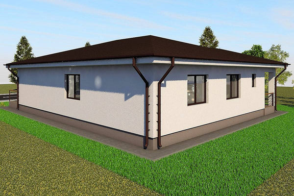 Single Story Steel Frame House With 2 Bedrooms Model 174-012 - house exterior picture 8