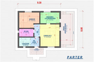 2 Story Steel Frame House With 3 Bedrooms Number 176-030 - house plan thumbnail