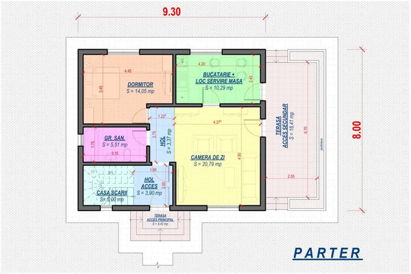 2 Story Steel Frame House With 3 Bedrooms Number 176-030 - house plan