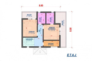 2 Story Steel Frame House With 3 Bedrooms Number 176-030 - house plan 2 thumbnail