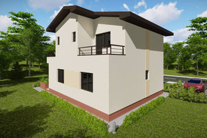 2 Story Steel Frame House With 3 Bedrooms Number 176-030 - house design image 4 thumbnail