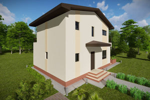 2 Story Steel Frame House With 3 Bedrooms Number 176-030 - house design image 5 thumbnail