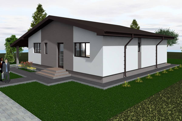 One Story Steel Frame House With 2 Bedrooms Model 178-018 - home design image 3