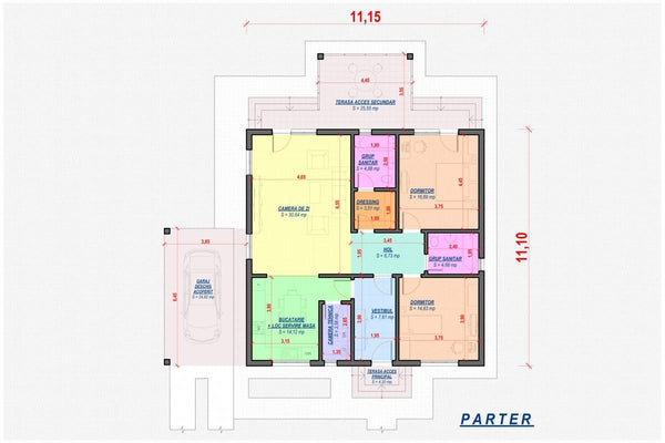 One Story Steel Frame House With 2 Bedrooms Model 178-018 - home layout