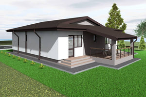 One Story Steel Frame House With 2 Bedrooms Model 178-018 - home design image 4 thumbnail