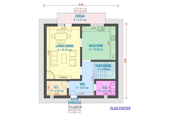 2 Storey Steel Frame House With 3 Bedrooms Model 180-070 - house plan