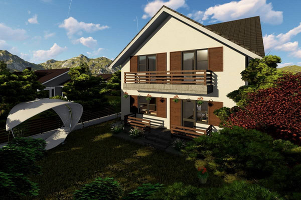 2 Storey Steel Frame House With 3 Bedrooms Model 180-070 - house design image 4