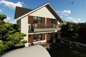 2 Storey Steel Frame House With 3 Bedrooms Model 180-070 - house design image 5 thumbnail