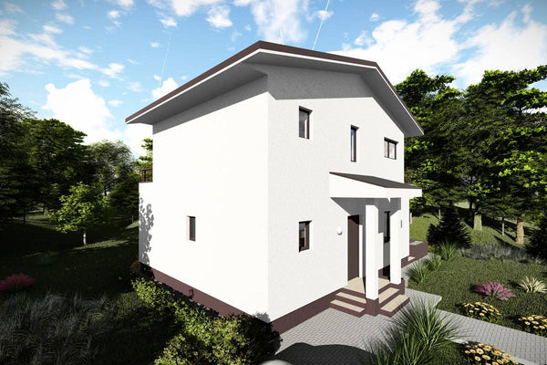 2 Story Steel Frame House With 3 Bedrooms 181-026 - home design image 4