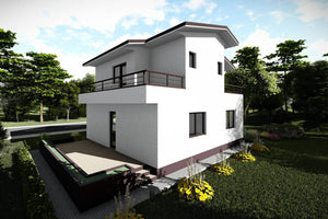 2 Story Steel Frame House With 3 Bedrooms 181-026 - home design image 5 thumbnail