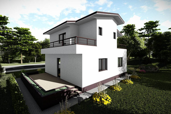 2 Story Steel Frame House With 3 Bedrooms 181-026 - home design image 5