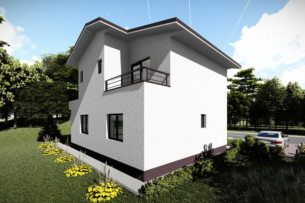 2 Story Steel Frame House With 3 Bedrooms 181-026 - home design image 6