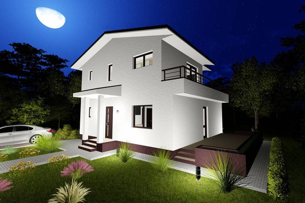 2 Story Steel Frame House With 3 Bedrooms 181-026 - home design image 8