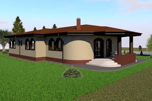 1 Floor Steel Frame House With 3 Bedrooms Number 186-017 - house exterior design image 4 thumbnail