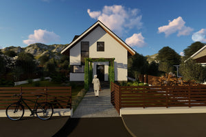 2 Story Steel Frame House With 3 Bedrooms Model 186-058 - house design image 5 thumbnail