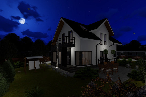 2 Story Steel Frame House With 3 Bedrooms Model 186-058 - house design image 7