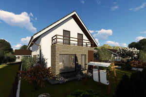 2 Story Steel Frame House With 3 Bedrooms Model 186-058 - house design image 6 thumbnail