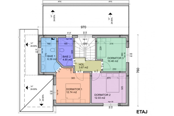 2 Story Steel Frame House With 4 Bedrooms Number 198-091 - home layout 2