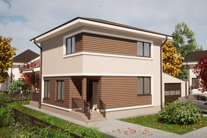 2 Story Steel Frame House With 4 Bedrooms Number 198-091 - home design picture 3 thumbnail