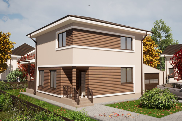 2 Story Steel Frame House With 4 Bedrooms Number 198-091 - home design picture 3