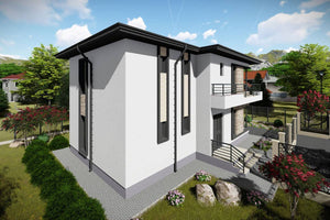 2 Story Steel Frame House With 3 Bedrooms Number 190-080 - house design image 4 thumbnail