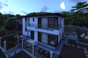2 Story Steel Frame House With 3 Bedrooms Number 190-080 - house design image 9 thumbnail
