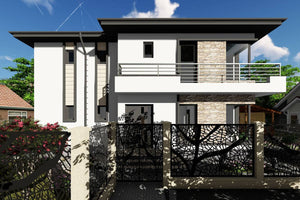 2 Story Steel Frame House With 3 Bedrooms Number 190-080 - house design image 3 thumbnail