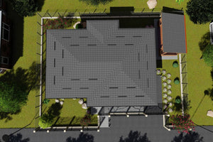 2 Story Steel Frame House With 3 Bedrooms Number 190-080 - house roof thumbnail