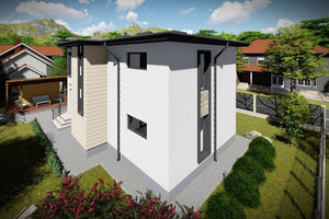 2 Story Steel Frame House With 3 Bedrooms Number 190-080 - house design image 5 thumbnail