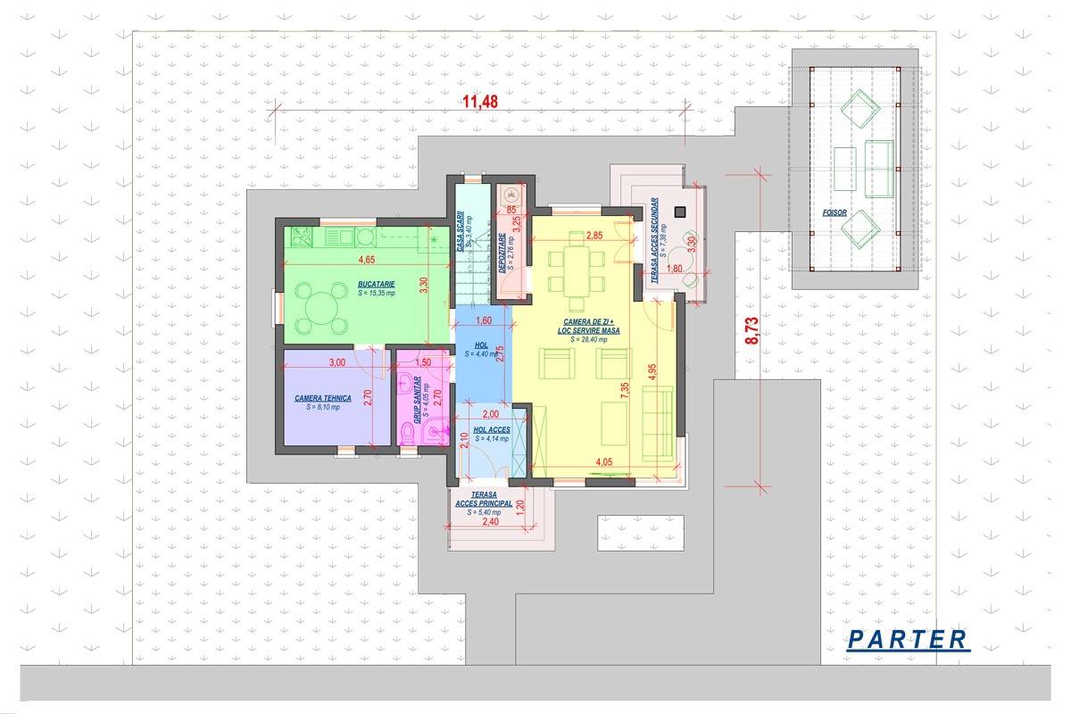 2 Story Steel Frame House With 3 Bedrooms Number 190-080 - house plan 1