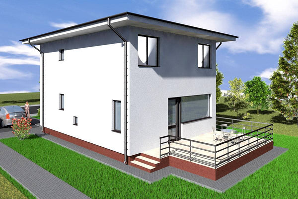 Two Storey Steel Frame House With 3 Bedrooms Number 191-016 - modern house design image 3