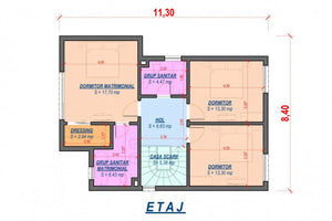 Two Storey Steel Frame House With 3 Bedrooms Number 191-016 - house layout 2 thumbnail