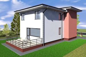 Two Storey Steel Frame House With 3 Bedrooms Number 191-016 - modern house design image 4 thumbnail