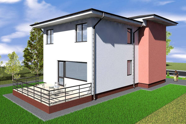 Two Storey Steel Frame House With 3 Bedrooms Number 191-016 - modern house design image 4