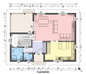 Two Floor Steel Frame House With Three Bedrooms 193-094 - house plan 1 thumbnail