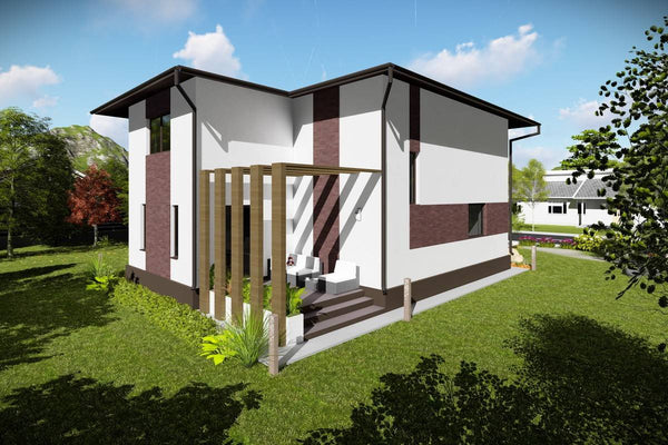 Two Story Steel Frame House With 3 Bedrooms Number 196-040 - home design picture 2