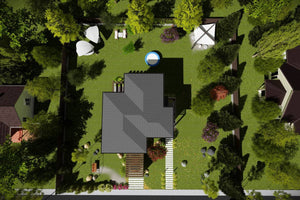 Two Story Steel Frame House With 3 Bedrooms Number 196-040 - house roof thumbnail