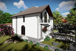 Two Story Steel Frame House With 3 Bedrooms Model 207-054 - house exterior image 4 thumbnail