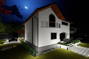 Two Story Steel Frame House With 3 Bedrooms Model 207-054 - house exterior image 10 thumbnail