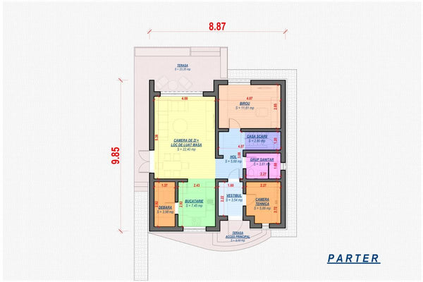 Two Story Steel Frame House With 3 Bedrooms Model 207-054 - house floor design 1