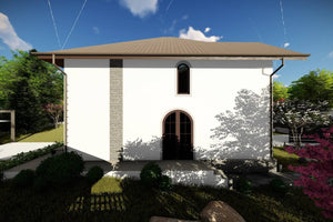 Two Story Steel Frame House With 3 Bedrooms Model 207-054 - house exterior image 6 thumbnail
