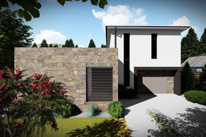 Two Floor Steel Frame House With Two Bedrooms Model 207-069 - modern style house exterior image 5 thumbnail