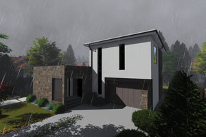 Two Floor Steel Frame House With Two Bedrooms Model 207-069 - modern style house exterior image 6 thumbnail