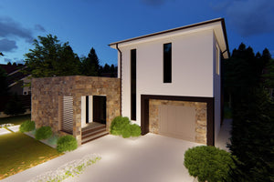Two Floor Steel Frame House With Two Bedrooms Model 207-069 - modern style house exterior image 8 thumbnail
