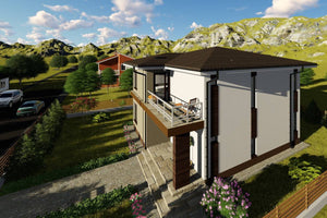 2 Storey Steel Frame House With 3 Bedrooms Model 211-034 - home exterior design image 10 thumbnail