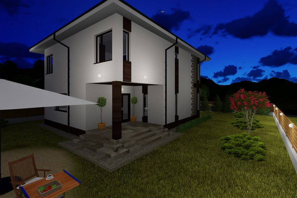 2 Storey Steel Frame House With 3 Bedrooms Model 211-034 - home exterior design image 12