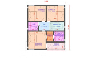 2 Storey Steel Frame House With 3 Bedrooms Model 211-034 - floor plan design 2 thumbnail