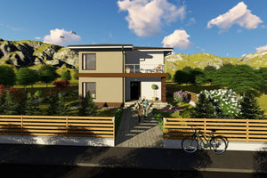 2 Storey Steel Frame House With 3 Bedrooms Model 211-034 - home exterior design image 3 thumbnail