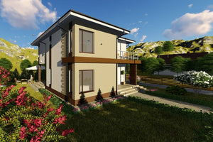 2 Storey Steel Frame House With 3 Bedrooms Model 211-034 - home exterior design image 4 thumbnail
